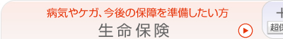 病気やケガ、今後の保障を準備したい方の生命保険